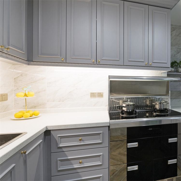 Plywood Door Solid Wood Kitchen Countertop Cabinet Sets
