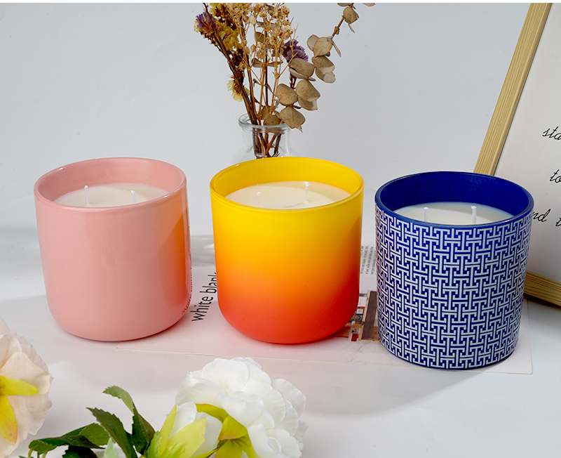 Large Glass Aromatherapy Candles With Soy Wax And Essential Oils