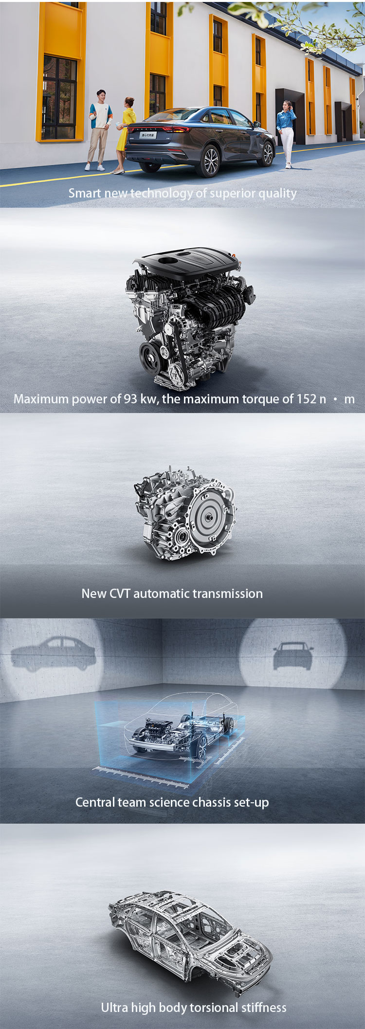Geely Di hao 4th Edition 1.5L CVT Sedan LED Headlights and 200-250Ps Maximum Power for Chinese Auto Market Growth