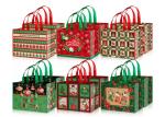 Non Woven Shopping Reusable Gift Bags Christmas Non Toxic With Handles
