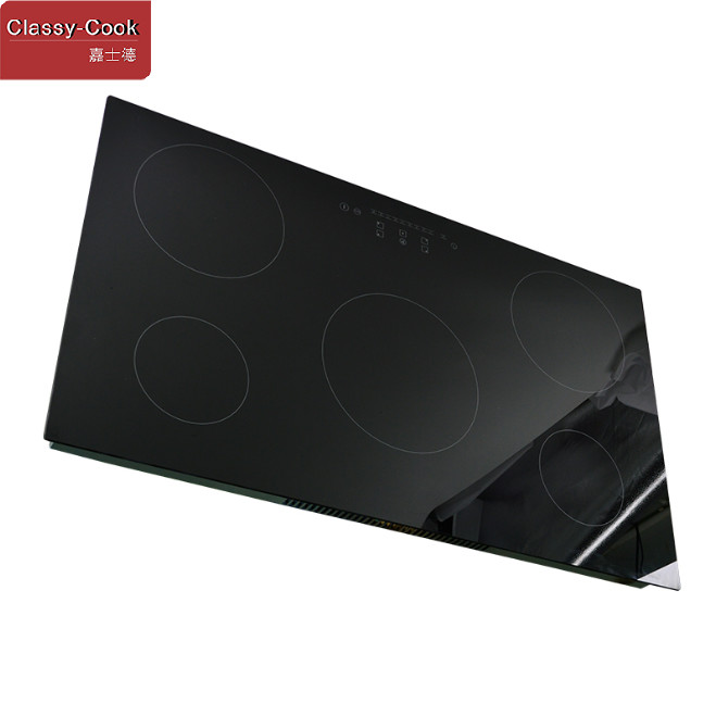 Ceramic Glass 5 Burner Infrared Induction Cooker With Stainless Steel Base