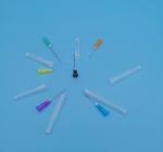 Green Yellow Disposable Injection Syringe And Needle Inclined Out Diameter 3mm