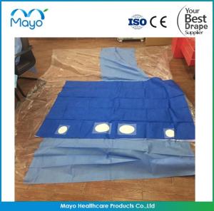 Wholesale PP PE Femoral Angiography Drape Disposable Surgical Drapes With 4 Hole from china suppliers