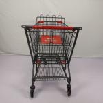 American Style 125L Steel Shopping Cart With 4" PU Wheels Large Metal Trolley