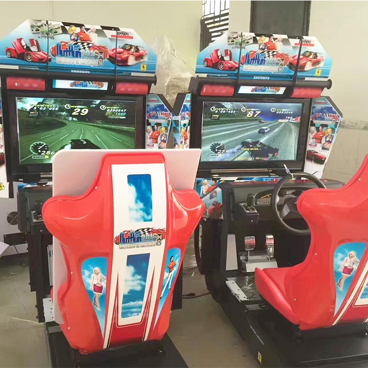3D 32 Inch Outrun Arcade Machine Electronic Car Driving Arcade Game Enjoyable