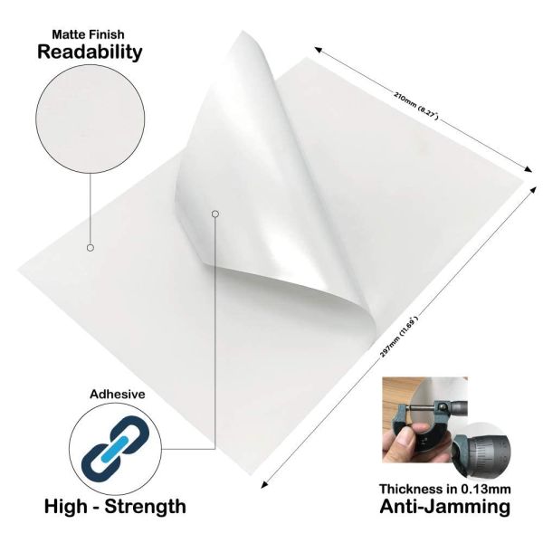 Waterproof Customizable A4 Label Stickers with Strong Adhesive for Logistics and Supermarket Use