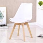 Yellow Upholstered Leather Dining Chairs PP Plastic Modern Dining Chairs With