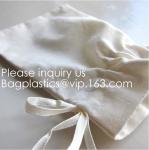 Wood color Double Drawstring Cotton Muslin Bags Favor Bags Jewelry Pouch