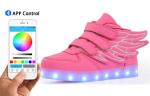 Fashional App Controlled LED Shoes High Top Light Up Sneakers For Adults
