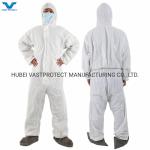 Industrial Safety PPE 50GSM Nonwoven Disposable Microporous Coveralls with Grey