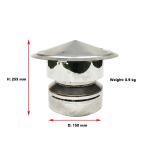 0.45mm 6" Twin Wall Spigot Lock Chimney Vent Cover Cap Shield