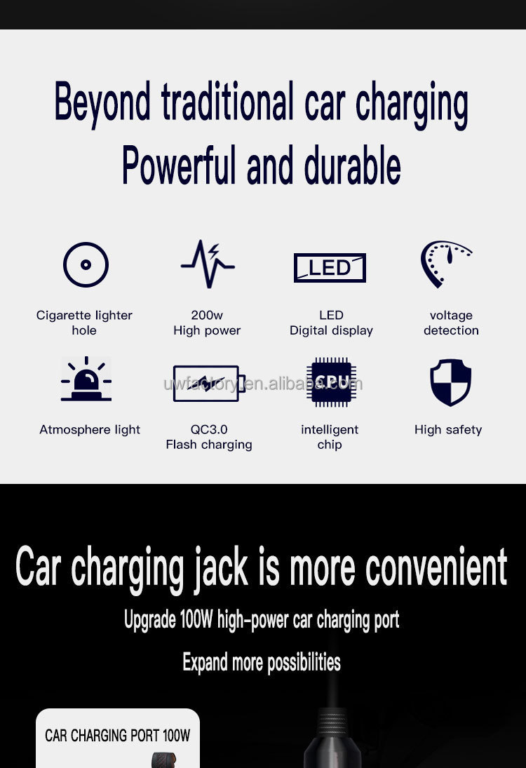 Smart Cooling Universal Power Inverter Auto 12V/24V USB Port Inverter Converter for Cooling Car Refrigerator