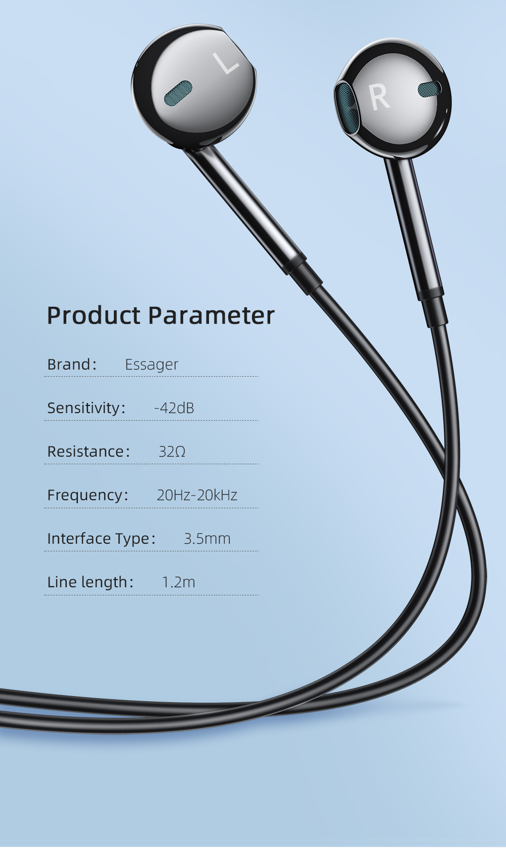 M15 Compound Diaphragm Wired Earphones 3.5mm PVC Mini Earphone Headset