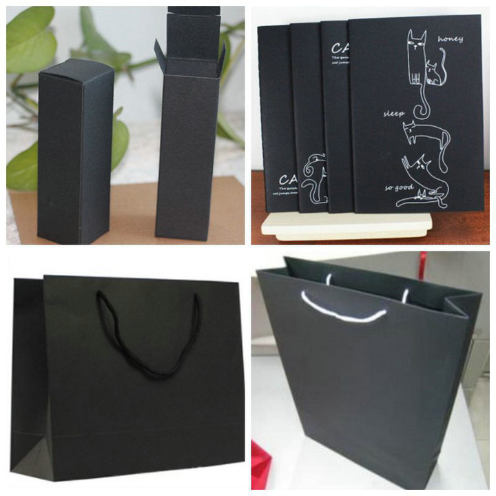 Black Colored Cardstock Thick Paper 80g 120g For Bag Making  
