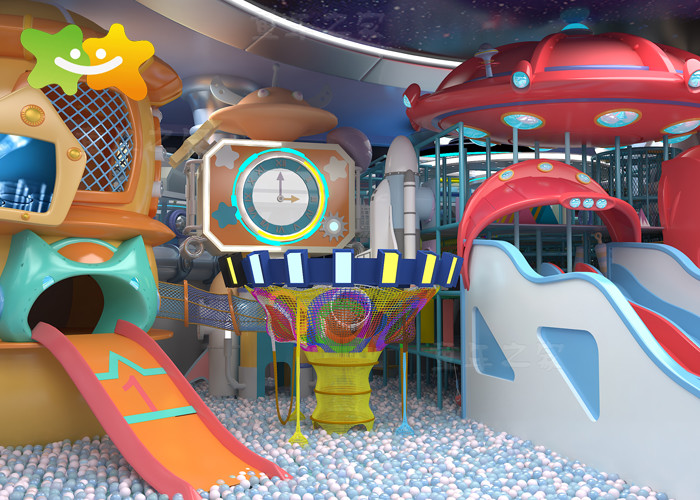 Colorful Children Playground Equipment Indoor Space Theme Commercial Kids Game