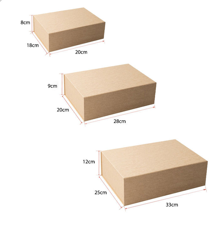 Foldable Magnetic Length 28cm Gift Packaging Boxes Magnet Closure