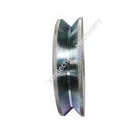 Blue White Steel Roller Wheel Blue White Zinc Plating Custom Machined Parts