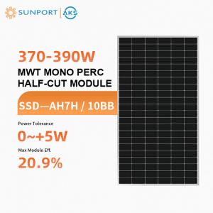 Wholesale Sunport C6 III MWT Mono Half Cut Solar Cell Module Panel Array Eff. 20.9% 370w 375w 380w 385w 390w from china suppliers