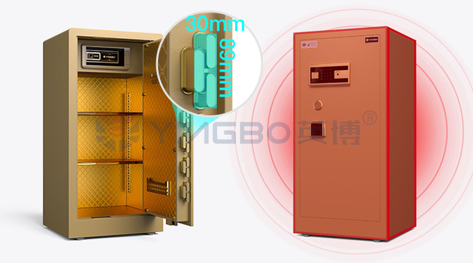 Home Security Fingerprint Biometric Lock Safe Box H1000mm YB/RS-100 Gold