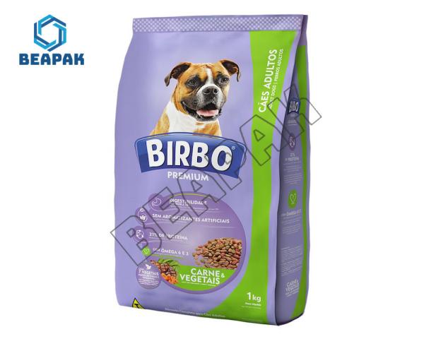 4 Layers Resealable Aluminum Foil Pet Food Flat bottom Bags cat food packaging
