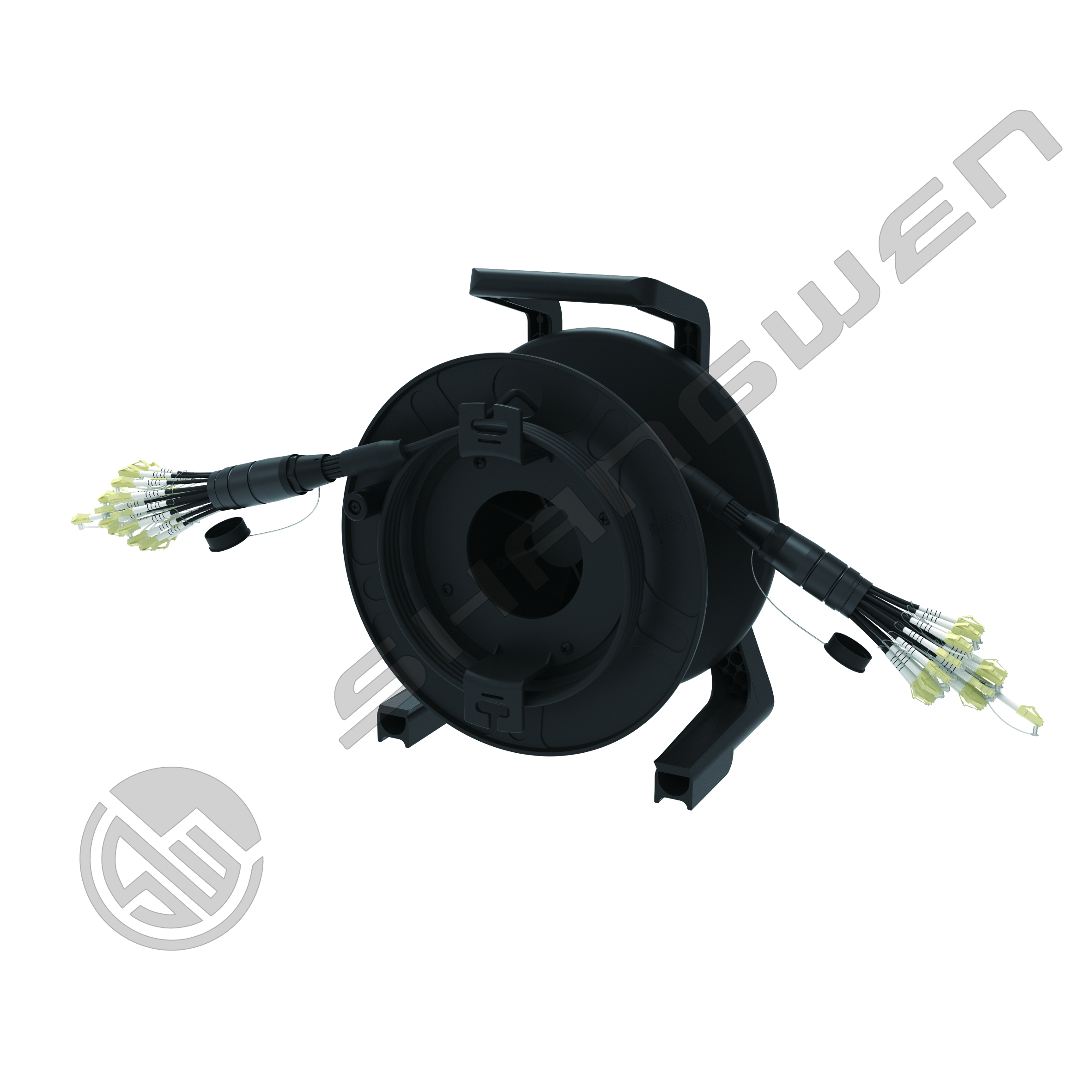 4 6 8 CH TPU Armored Jumper LC FC SC ST Multimode Fiber Optic CL3 Cable Cores for Network Device Reel Drum OM2/OM3/OM4