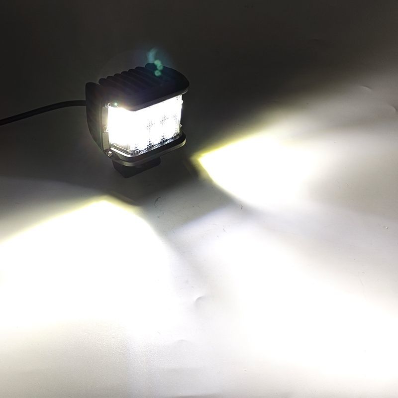 36W 12V 24V Flood Beam Dual Color Side Strobe LED Working Light