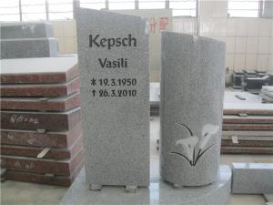 Wholesale European style flower shape white marble upright headstone from china suppliers