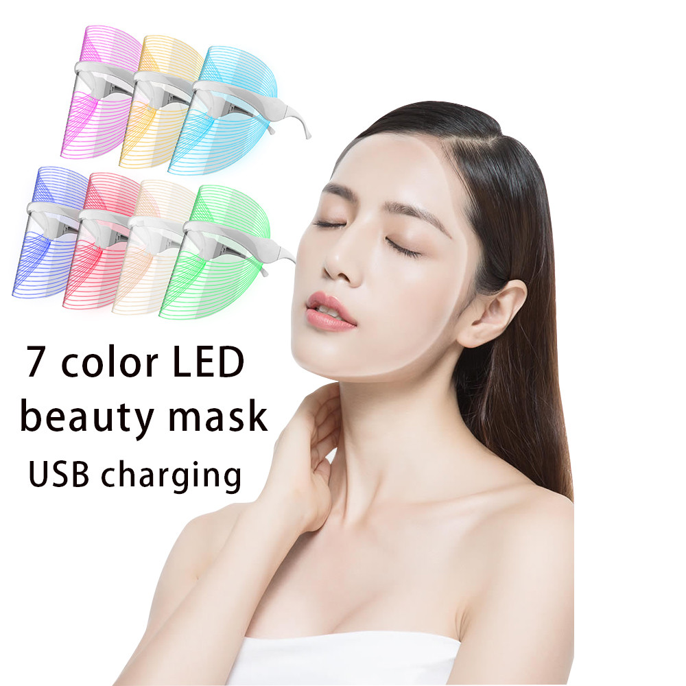 7 Colors Facial LED Mask For Acne Treatment Skin Rejuvenation Wrinkle Removal
