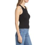 Customized Cotton Black Crewneck Gym Short Sleeve Women Tank Top Female