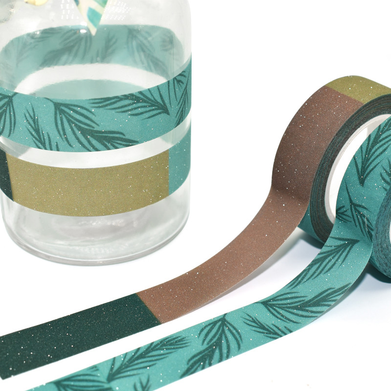 Custom Printed Glitter Washi Tape Waterproof Washi Paper Tape