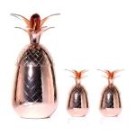Customized Rose Gold Plated Cocktail Pineapple Cup Stainless Steel Pineapple