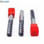 58HRC Helix Cutters Carbide End Mill Uneven Lead Unequally Pitched
