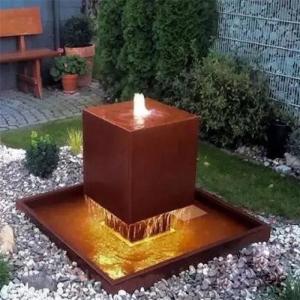Wholesale ISO9001 Corten Steel Cascade Cubic Block Floating Water Feature from china suppliers
