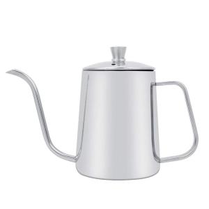 Wholesale 550ml Stainless Steel Coffee Pot Long Mouth Steel Coffee Kettle With Lid from china suppliers