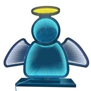 Wholesale Christmas Angel Wing Led Light Occasion Christmas Decoration Acrylic Magic Mirror from china suppliers