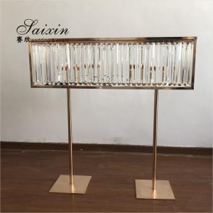 Wholesale Wholesale wedding table decoration rectangle crystal centerpieces with light from china suppliers