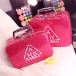 Fashion Large Capacity Women PU Leather Makeup Case