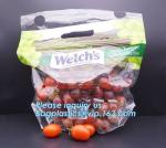 Fruit Packing Bags For Grapes Banana Vegetables Stand Up Plastic Food Bags,