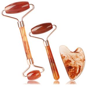 Wholesale Anti Aging Face Jade Roller Set Rose Quartz Massage Roller from china suppliers