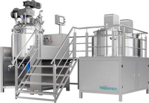 China 2.2KW PLC Control Cosmetic Emulsifier Mixer 1 Year Warranty on sale
