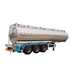 Stainless Steel Fuel Oil Tank Semi Tanker Trailer 3 Axles 24V Electrical System