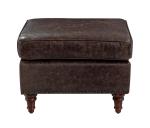 Solid Wod Legs Vintage Leather Furniture Sofa Footrest Living Room Storage