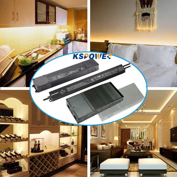 Single Output 60W High PFC 12V LED Strip Driver For Swimming Pool 100W Aluminium CE Rohs