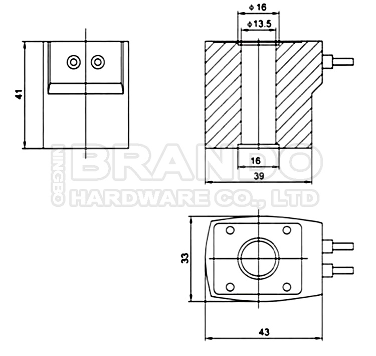 Dimension of BB13237513 Solenoid Valve Coil :