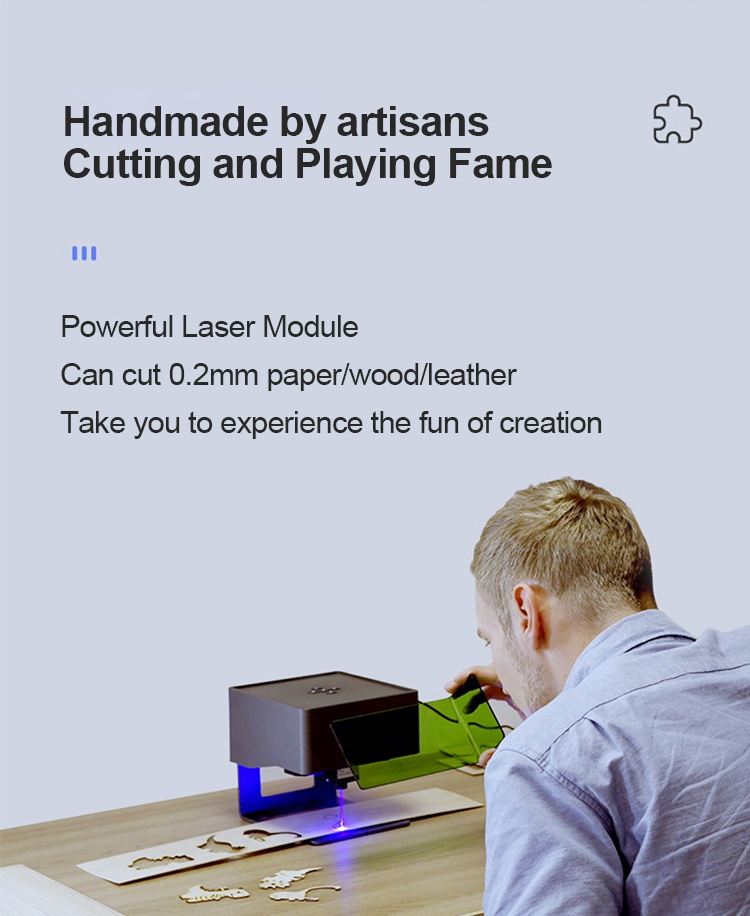 1 Max Paper Size USB Interface Laser Engraving Machine for Wood Plastic Mini Logo Printer