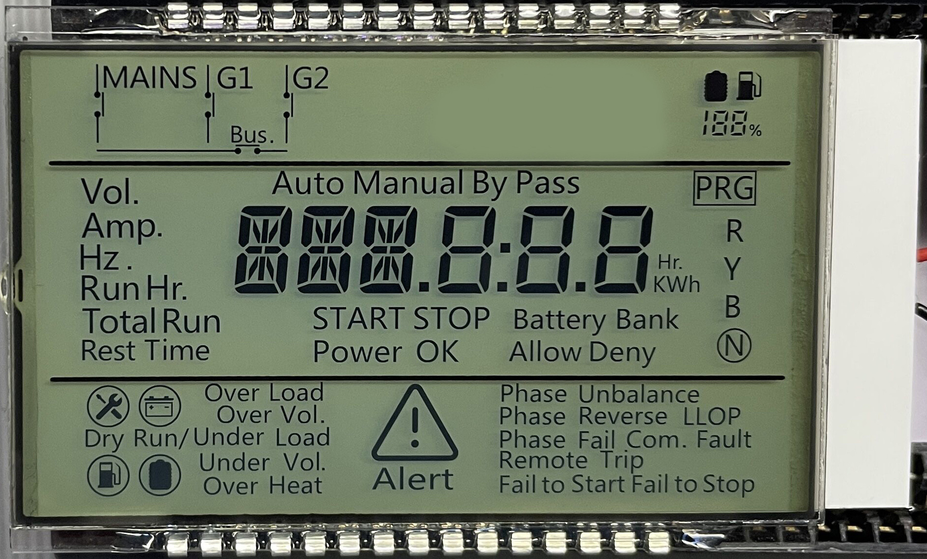 Positive Matrix HTN LCD Display Transmissive Modulegraphic LCD Screen For Instrumentation