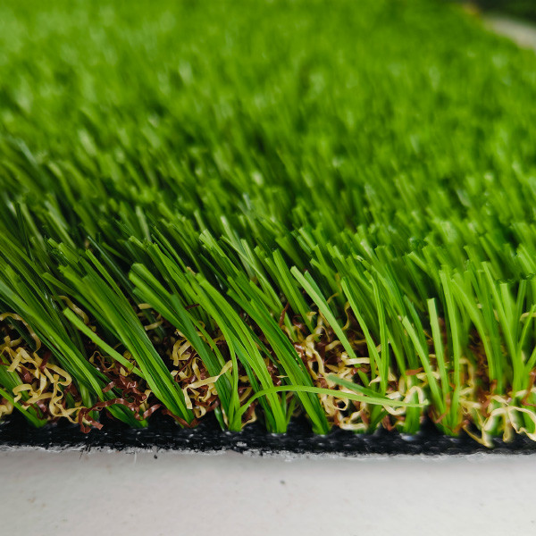 9600 Dtex 18900 High Density Landscape Leisure Artificial Grass Mixing Straight And Curved Grass