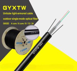 Wholesale Outdoor GYXTW Fiber Optic Cable 2~24 Core Single Mode Armored Central Loose Tube for Aerial and Duct Installation from china suppliers