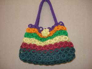 Wholesale Multicolour Bag purse tote Crochet WOmen Bag handbag fashion shoulder bag flower bag from china suppliers