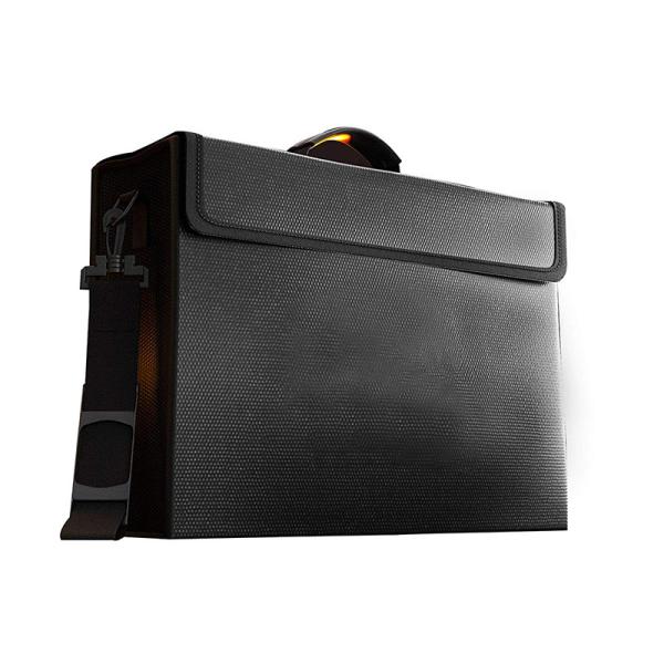 Lockable Zipper Closure Fireproof Bag 2 Layer Silicone Coated Fiberglass Fiber